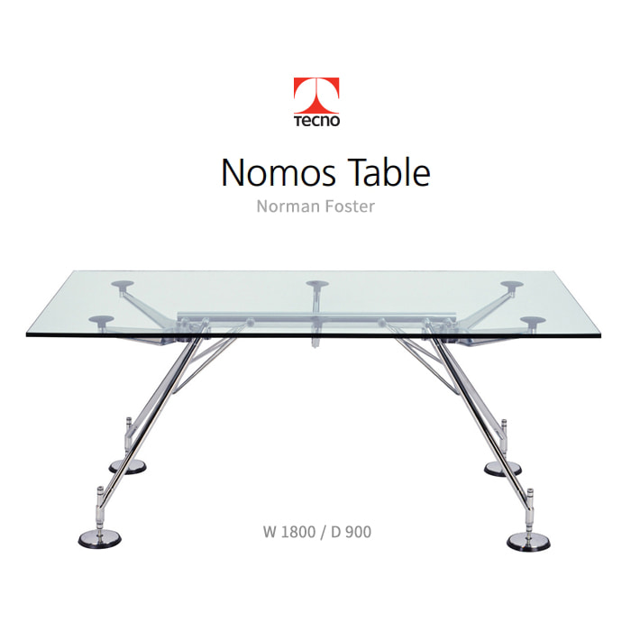[Tecno] 노모스 테이블 1800x900 크롬 Nomos Table
