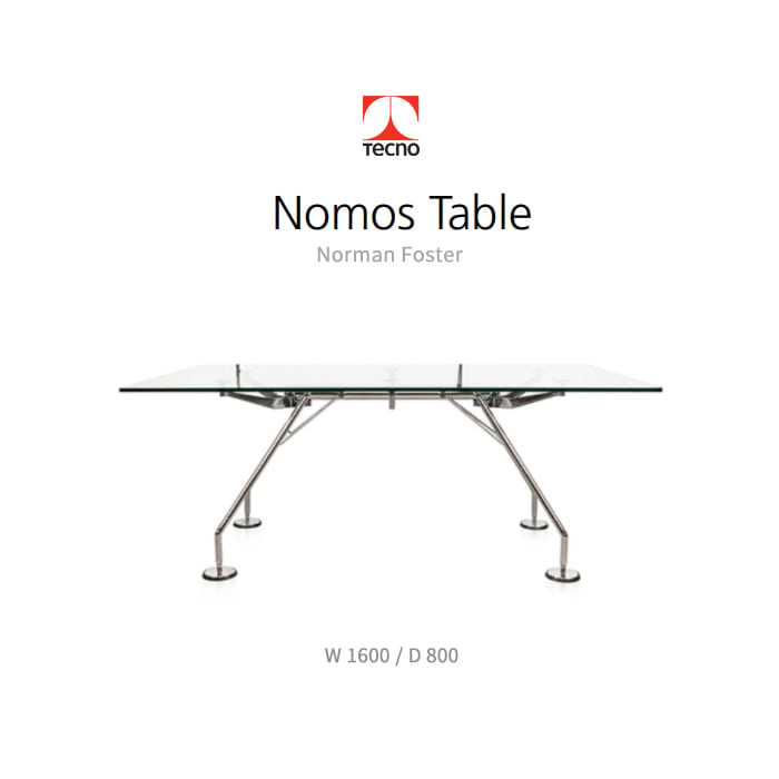 [Tecno] 노모스 테이블 1600x800 크롬 Nomos Table