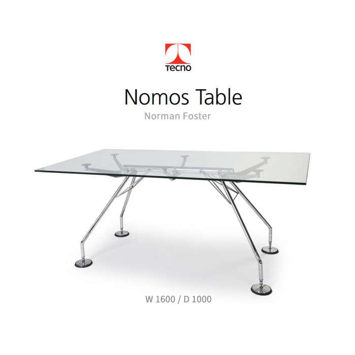 [Tecno] 노모스 테이블 1600x1000 크롬 Nomos Table