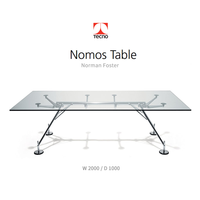 [Tecno] 노모스 테이블 2000x1000 크롬 Nomos Table